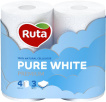 Туалетний папір Ruta Pure White Біла 150 відривів 3 шари 4 рулони