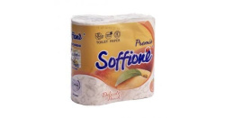 Папір туалетний Soffione Premio " Delicate Peach целюлозний 3-шар, 4шт
