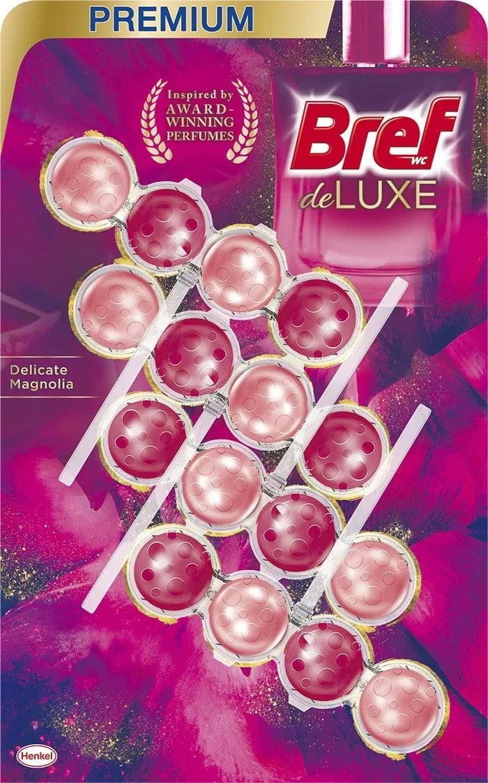 Чистящее средство Bref De Luxe туалетный блок с ароматом утонченной магнолии 4 шт. x 50 г
