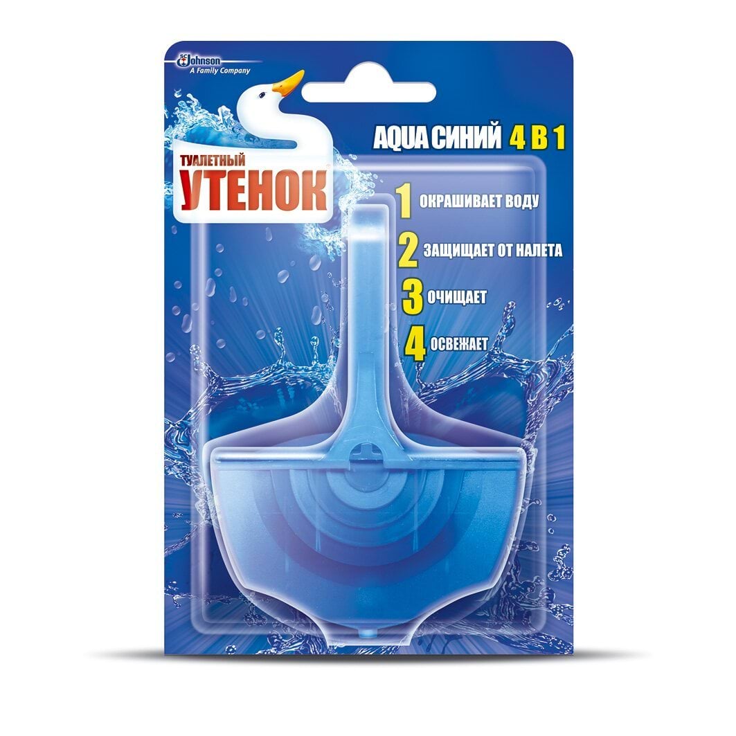 Туалетный Утенок подвесной очиститель для унитаза AQUA 4в1 Синий