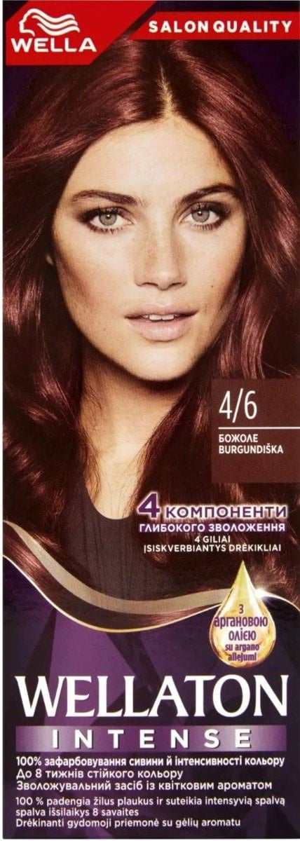 Устойчивая крем-краска для волос Wellaton Божоле 4/6