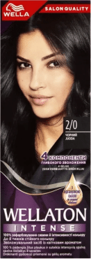 Стойкая крем-краска для волос Wellaton - Черный 2/0