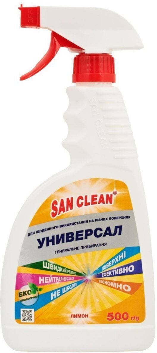 Засіб для чищення San Clean універсальний для прибирання лимон 500 г