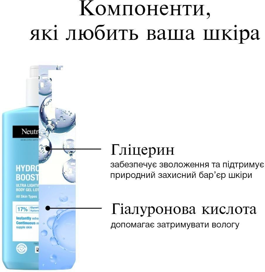 Гель-лосьон для тела Neutrogena Hydro Boost ультра лёгкий 400 мл фото 2
