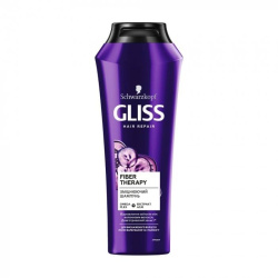 Укрепляющий шампунь GLISS Fiber Therapy для истощенных волос после окрашивания и стайлинга, 250 мл.
