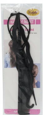 Набір для зачісок Violetta col. артикул (CH-SM-23-482) (1 гребінець, 2 петлі, твістер)  1 набор