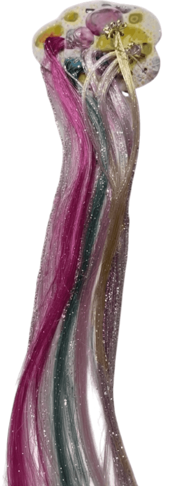 Крабики для волосся Violetta дитячі з кольоровими пасмами 6 шт