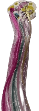 Крабики для волос Violetta детские с цветными прядями 6 шт