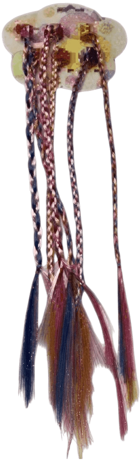 Крабики для волосся Violetta дитячі з косичками 6 шт