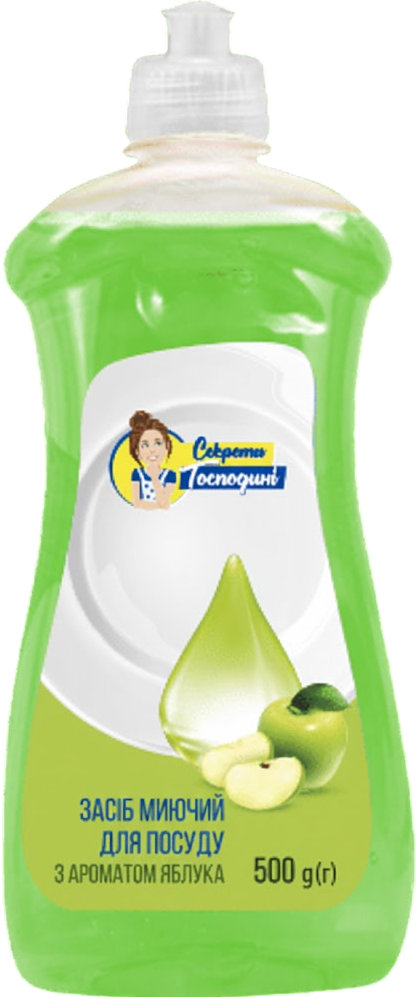 Секреты Хозяйки средство для мытья посуды с ароматом яблока 500 г