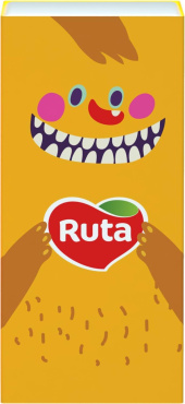 Упаковка носових хусток Ruta Monsters без аромату 3 шари 24 шт, по 10 пачок
