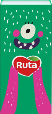 Упаковка носовых платков Ruta Monsters без аромата 3 слоя 24 шт по 10 пачек фото 1