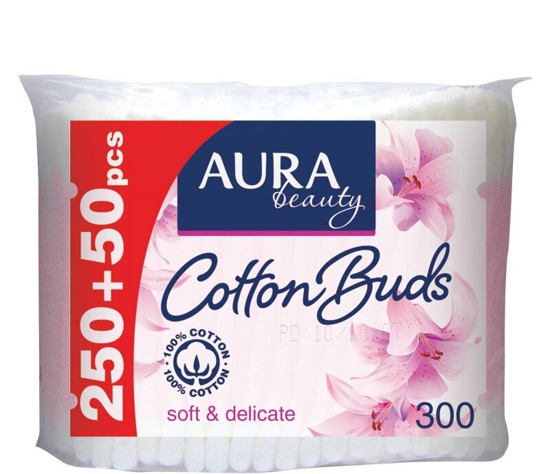 Ватні палички AURA Beauty 250+50 шт