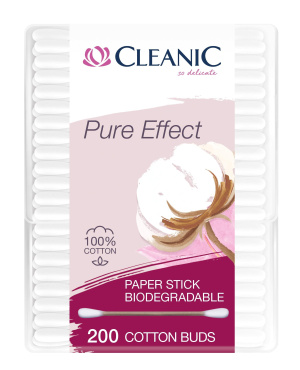 Вватнi палички CLEANIC Pure Effect 200 шт