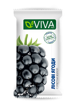 VIVAfruts салфетки влажные Лесные ягоды, 15шт
