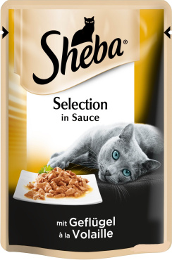 Вологий корм для котів Sheba Selection in Sauce з домашньою птицею в соусі 85 г