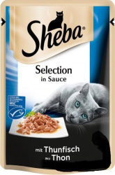 Вологий корм для котів Sheba Selection in Sauce з тунцем у соусі 85 г