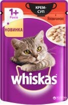 Влажный корм для котов Whiskas крем-суп с говядиной 85 г