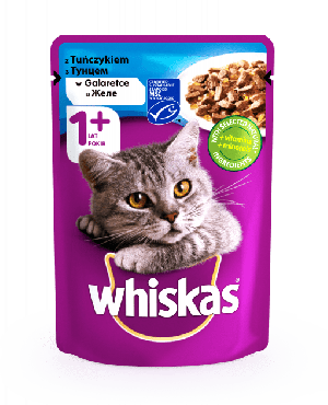 Вологий корм для котів Whiskas з тунцем в желе 100 г