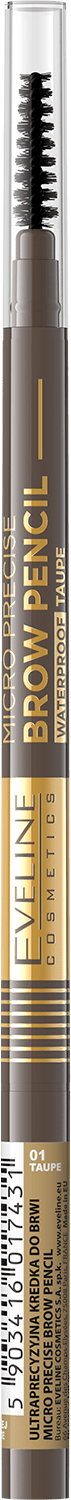 Олівець для брів Eveline Cosmetics Micro Precise Brow Pencil водостійкий 01 Taupe 1.2 г