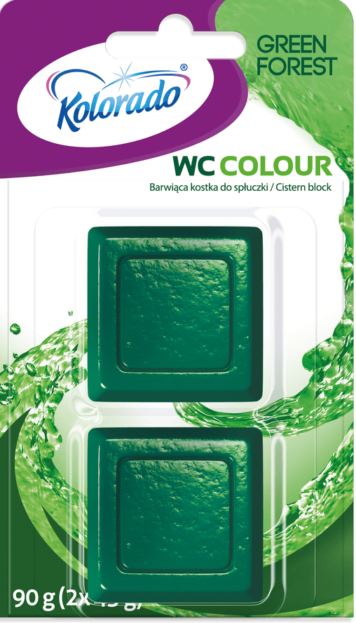 Таблетки для унітазу в бачок Kolorado WC Colour зелена 2 шт. х 45 г