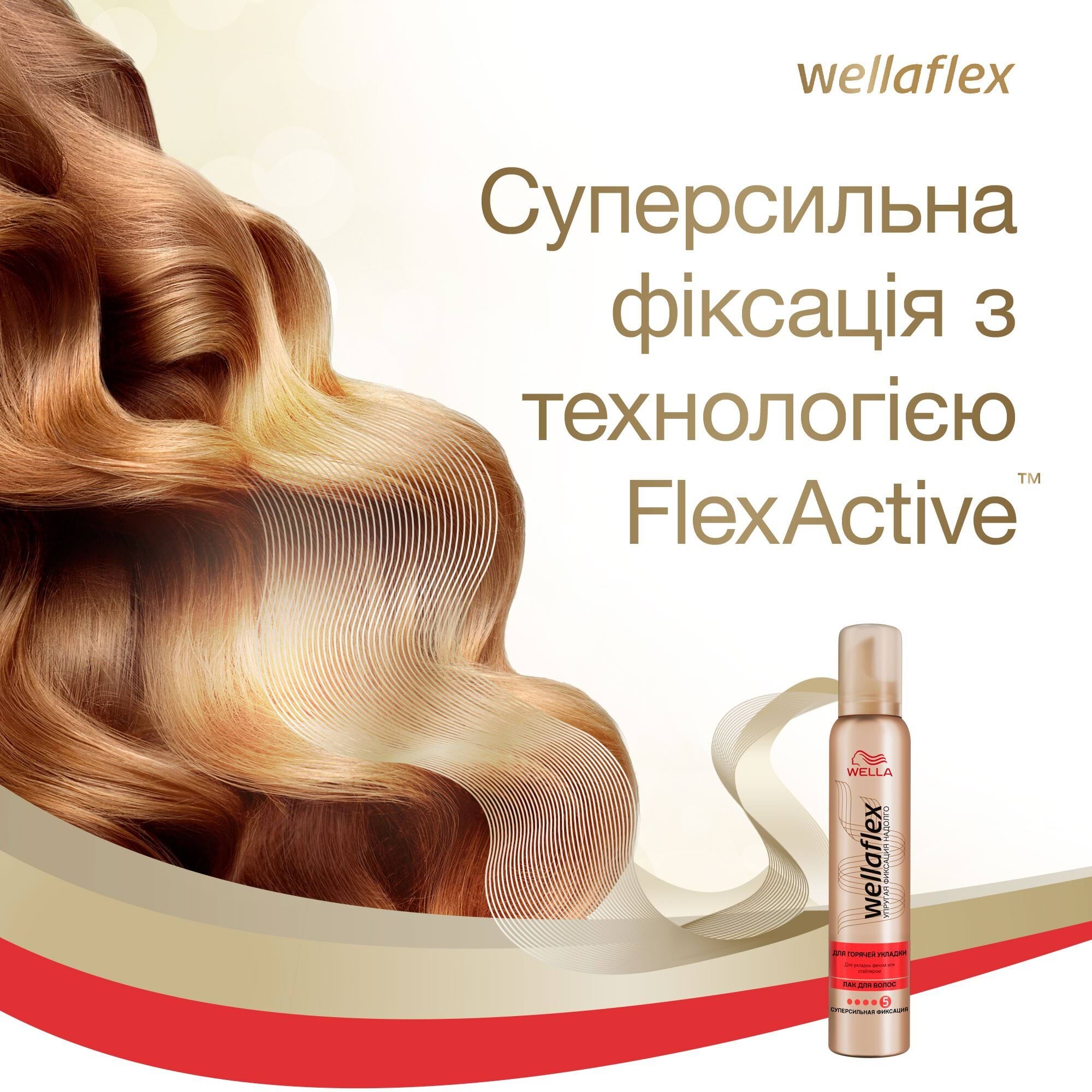 Мусс для волос WELLAFLEX для горячей укладки, сильная фиксация, 200 мл