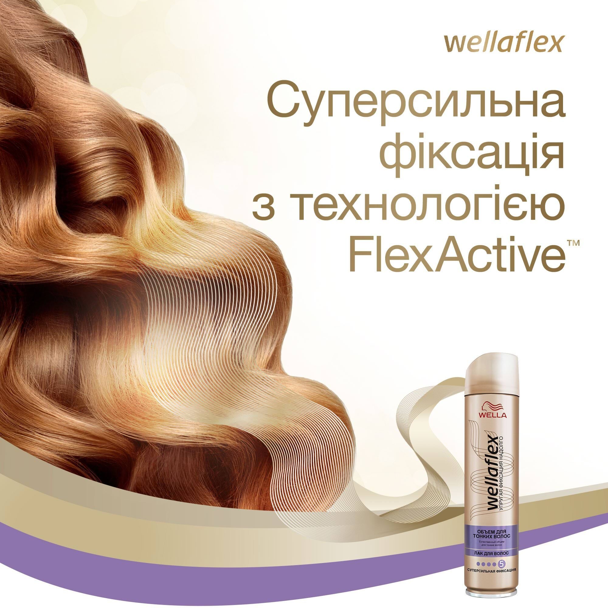 Лак для волос WELLAFLEX объем для тонких волос, суперсильная фиксация, 250 мл