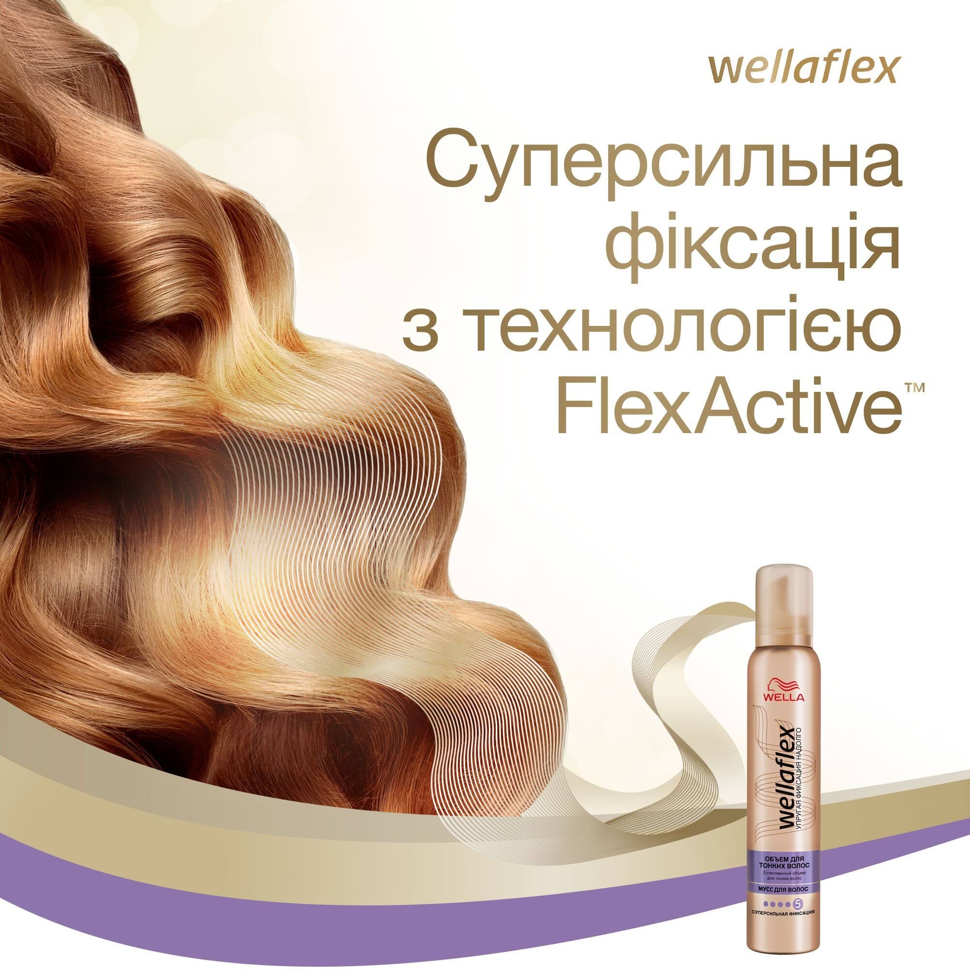 Мусс для укладки WELLAFLEX объем для тонких волос, суперсильная фиксация, 200 мл