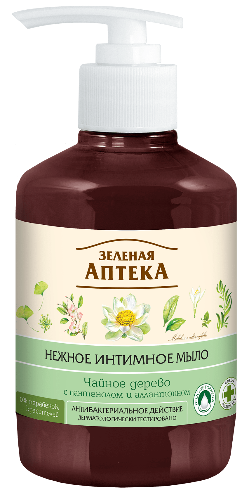 Зелена аптека, Рідке мило інтимне, Чайне дерево антибактеріальну 370 мл