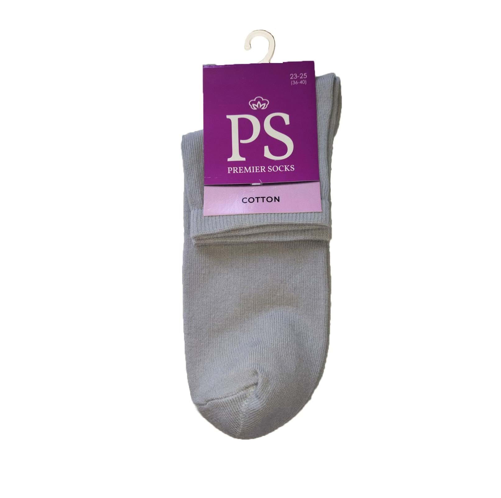Шкарпетки жіночі середні Premier Socks 4В35/2 б/мал. сірий р.23-25