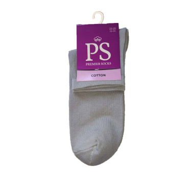 Женские носки Premier Socks средние 4В35/2 б/рис. серый р.23-25