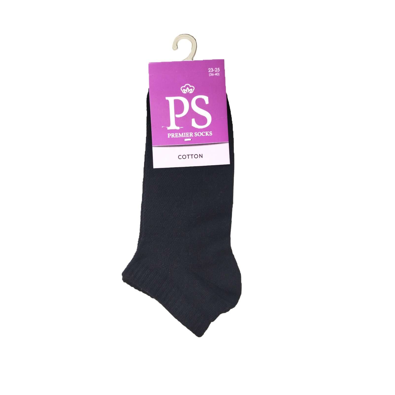 Женские Premier Socks носки короткие сетка 14В35/6 б/рис. черный р.23-25