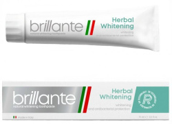 Зубная паста Brillante Herbal Whitening Отбеливающая антибактериальная, 75 мл