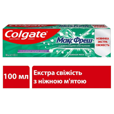 Зубна паста Colgate Макс Фреш Ніжна мята 100 мл