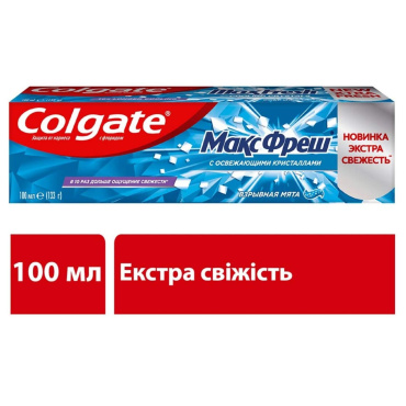 Зубна паста Colgate Макс Фреш Вибухова м'ята гель 100 мл