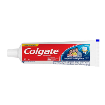 Зубна паста Colgate Максимальний захист від карієсу Свіжа мята 50 мл фото 2