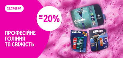 до -20% на засоби для догояду за тілом Gillette, Old Spice
